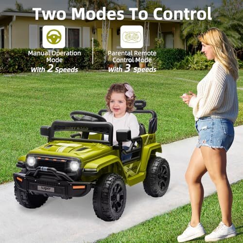 12V Battery-Powered Electric Ride-On Truck for Kids with Remote Control