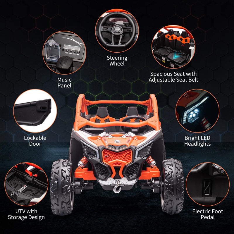 Load image into Gallery viewer, Electric 2-Seater Ride-On UTV Car with 24V 7AH Batteries and 200W Motor Licensed Can-Am Design
