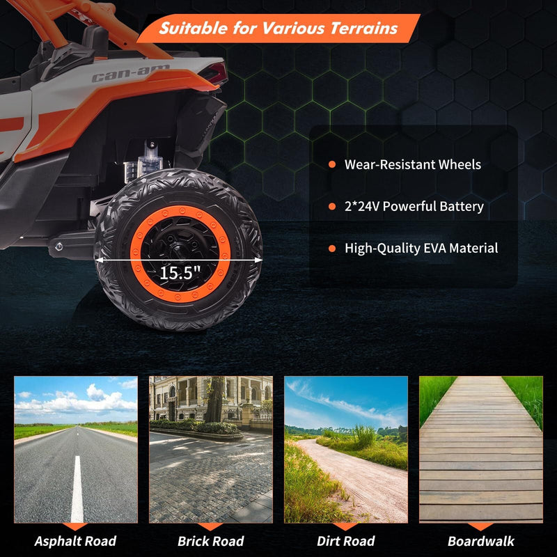 Load image into Gallery viewer, Electric 2-Seater Ride-On UTV Car with 24V 7AH Batteries and 200W Motor Licensed Can-Am Design
