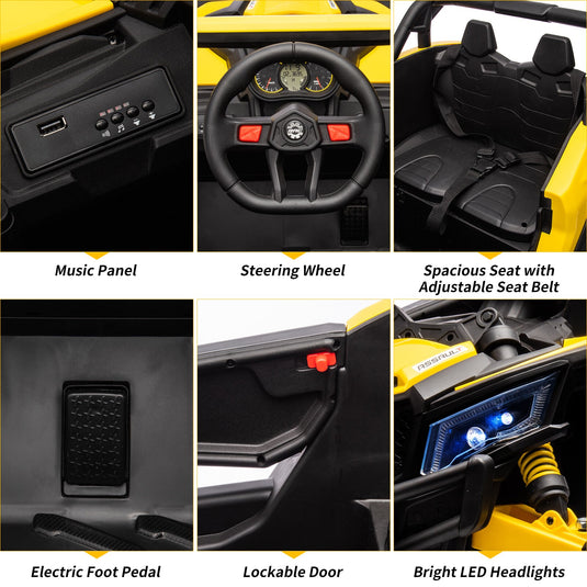 24V Battery-Powered Electric Off-Road UTV Ride-On Car with Remote Control