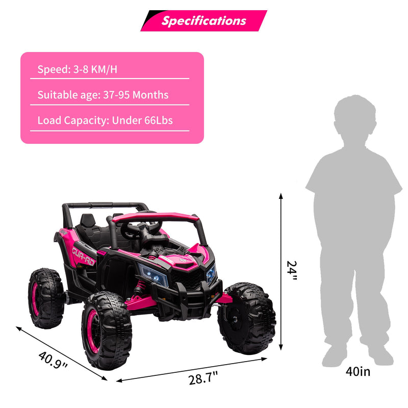 Load image into Gallery viewer, 24V Battery-Powered Electric Off-Road UTV Ride-On Car with Remote Control
