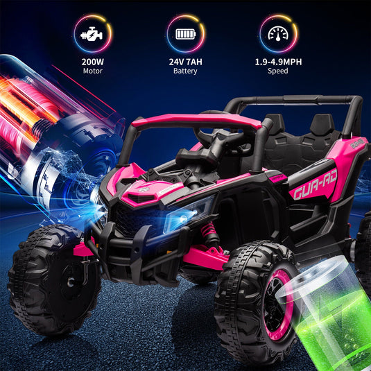 24V Battery-Powered Electric Off-Road UTV Ride-On Car with Remote Control