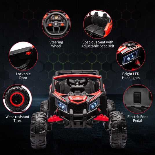 24V Battery-Powered Electric Off-Road UTV Ride-On Car with Remote Control