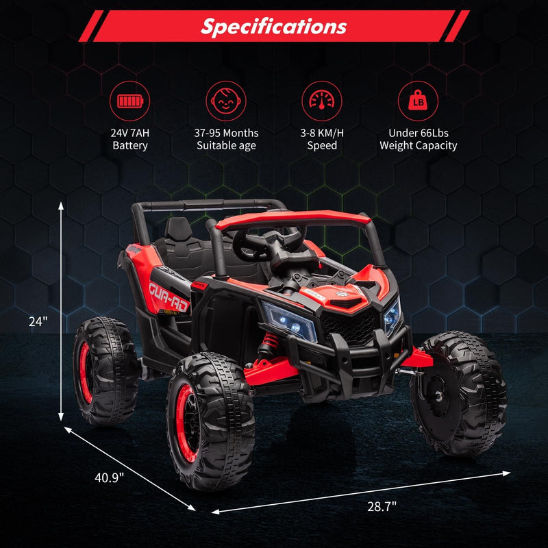 Load image into Gallery viewer, 24V Battery-Powered Electric Off-Road UTV Ride-On Car with Remote Control
