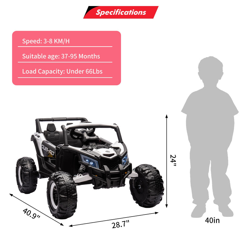 Load image into Gallery viewer, 24V Battery-Powered Electric Off-Road UTV Ride-On Car with Remote Control
