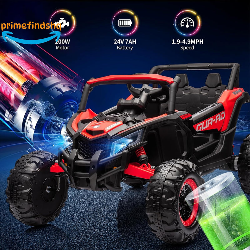 Load image into Gallery viewer, 24V Battery-Powered Off-Road Ride-On UTV Car with 200W Motor and Remote Control
