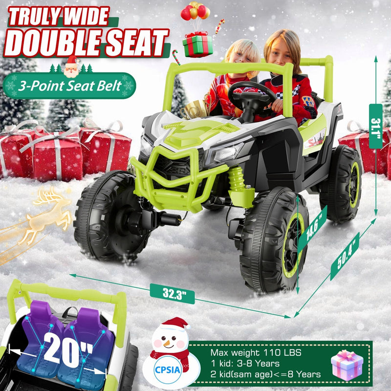 Load image into Gallery viewer, 24V 4WD Off-Road Electric Ride-On UTV Car for Kids, 2-Seater with Remote Control and 4x200W Motors
