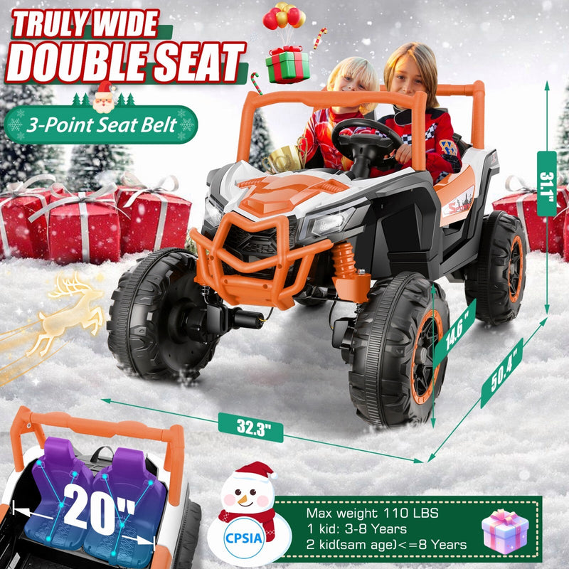 Load image into Gallery viewer, 24V 4WD Off-Road Electric Ride-On UTV Car for Kids, 2-Seater with Remote Control and 4x200W Motors
