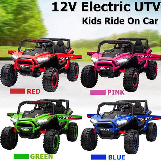 12V Battery-Powered Electric Off-Road UTV Ride-On Vehicle for Kids with Remote Control