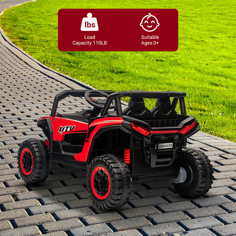 Load image into Gallery viewer, 12V Battery-Powered Electric Off-Road UTV Ride-On Vehicle for Kids with Remote Control
