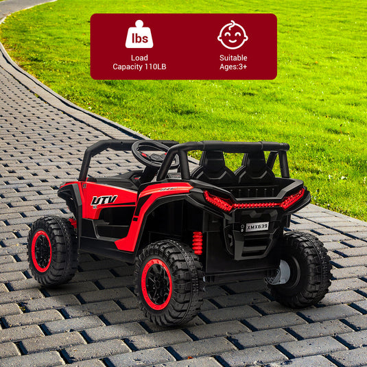 12V Battery-Powered Electric Off-Road UTV Ride-On Vehicle for Kids with Remote Control