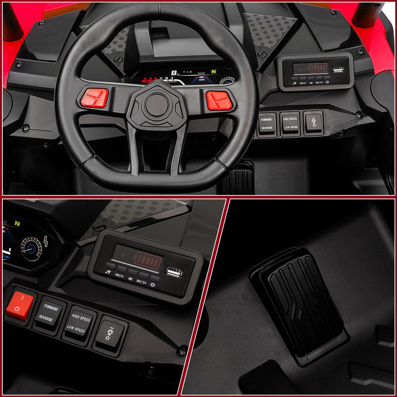 Load image into Gallery viewer, 12V Battery-Powered Electric Off-Road UTV Ride-On Vehicle for Kids with Remote Control
