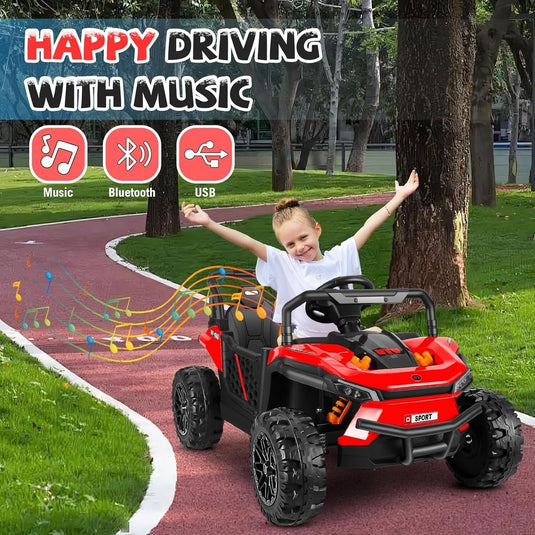12V Battery-Powered Electric Off-Road UTV Ride-On Car for Kids with Remote Control