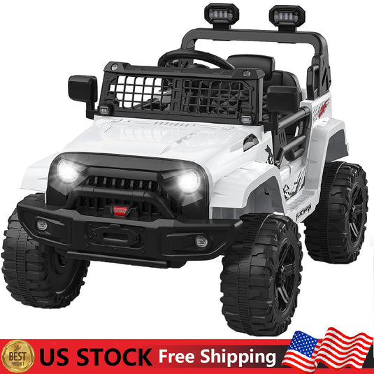 Electric Ride-On Truck with Bluetooth, 2 Speeds, and Remote Control