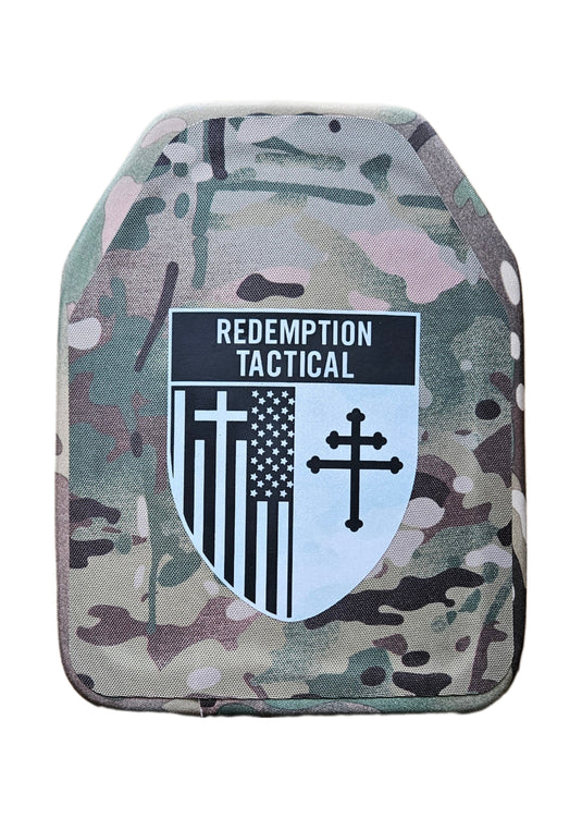 PAIR (2 Plates) FRONT AND BACK (SIZE SMALL) 8x10 Level IV Ballistic Front or Back Plate (Curved with Shooters Cut)
