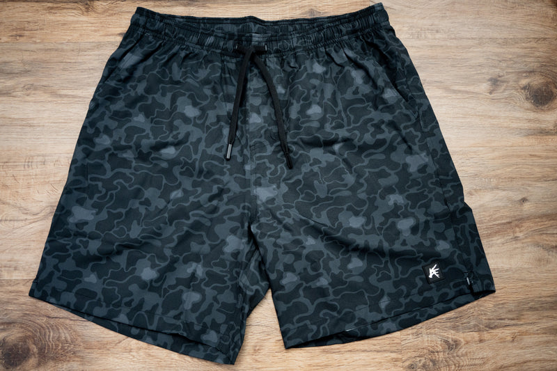 Load image into Gallery viewer, Black Marsh Duck Camo Athletic Short
