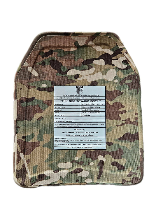 Double MULTI-CURVE | 10x12 Level III Ultra Light PE Ballistic Female Multicurve Plates (Single Plate or as a Set)