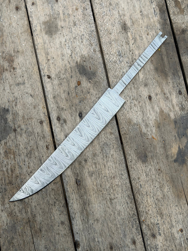 Load image into Gallery viewer, Handmade Timberwood Chef Knife Blank 11" Damascus steel
