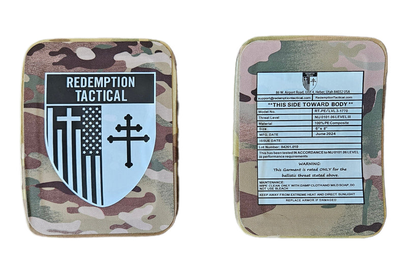 Load image into Gallery viewer, (PAIR) Level III 6x8&quot; Side Plates (Lightweight Alumina PE Material)
