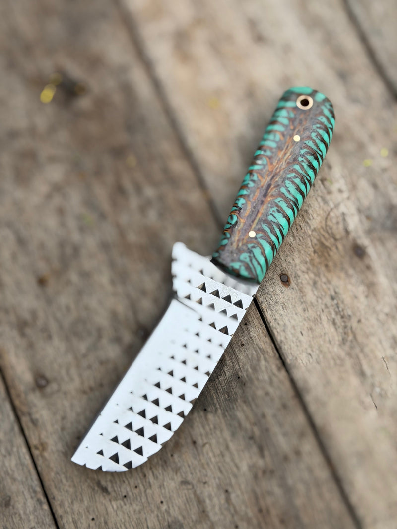 Load image into Gallery viewer, Handmade Turquoise Marble Chef Knife 7" turquoise resin handle
