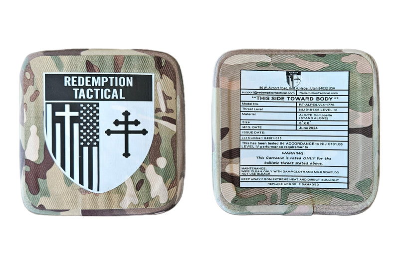 Load image into Gallery viewer, (PAIR) Level IV 6x6&quot; Side Plates (Lightweight Alumina PE Material)
