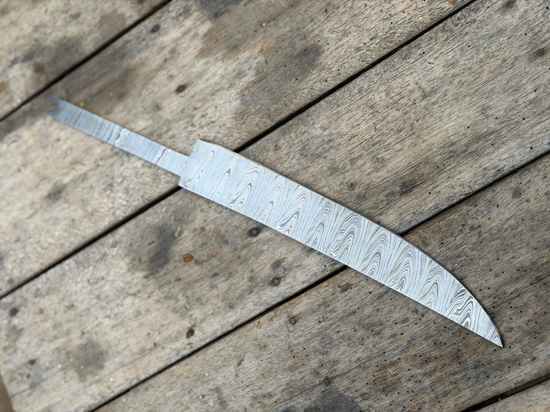Load image into Gallery viewer, Handmade Timberwood Chef Knife Blank 11" Damascus steel
