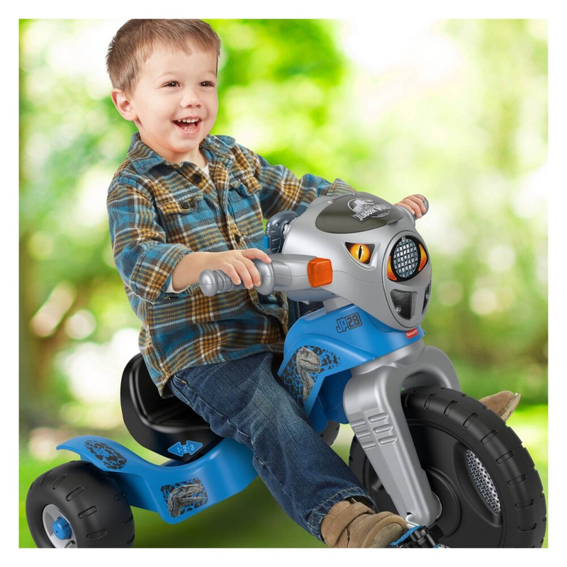 Load image into Gallery viewer, Roar into Action with the Fisher-Price Jurassic World Velociraptor Tricycle
