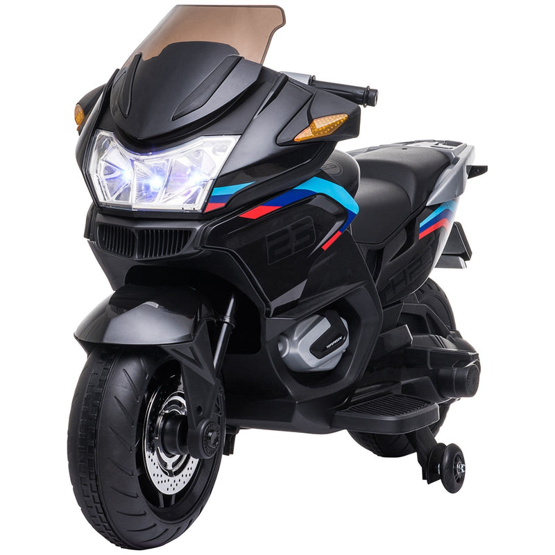 Load image into Gallery viewer, Electric Kids Motorcycle with Sound Effects, Lights, and Engine Design – Black
