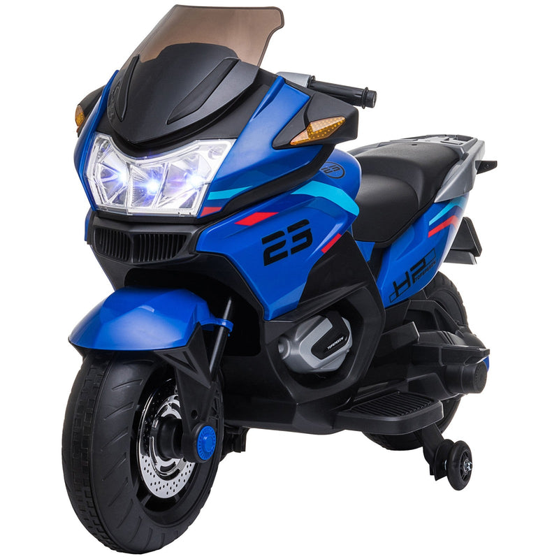Load image into Gallery viewer, Electric Kids Motorcycle with Sound Effects, Lights, and Music – Blue

