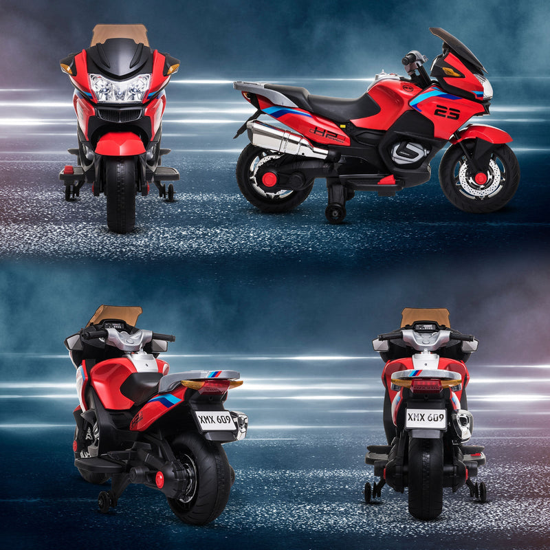 Load image into Gallery viewer, Electric Kids Motorcycle with Sound Effects, Lights, and Music – Red
