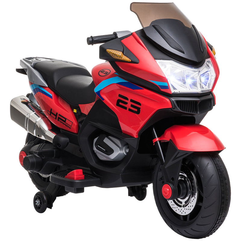 Load image into Gallery viewer, Electric Kids Motorcycle with Sound Effects, Lights, and Music – Red
