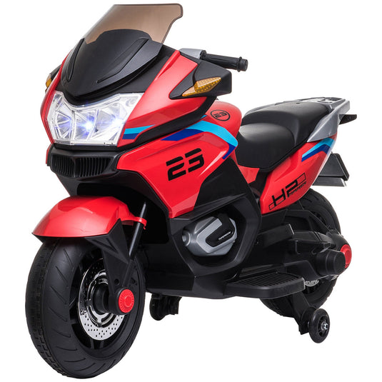 Electric Kids Motorcycle with Sound Effects, Lights, and Music – Red