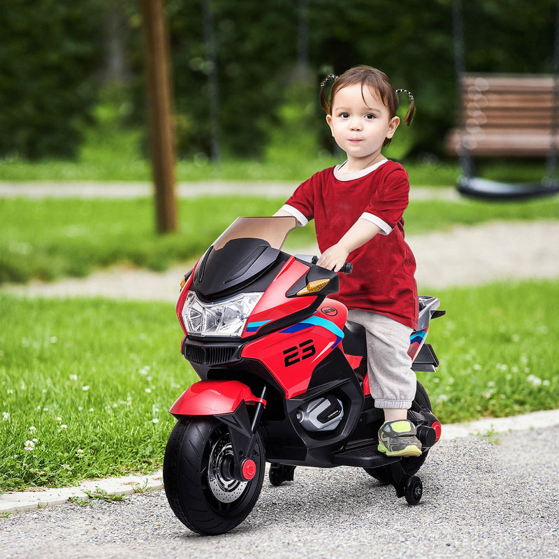 Load image into Gallery viewer, Electric Kids Motorcycle with Sound Effects, Lights, and Music – Red
