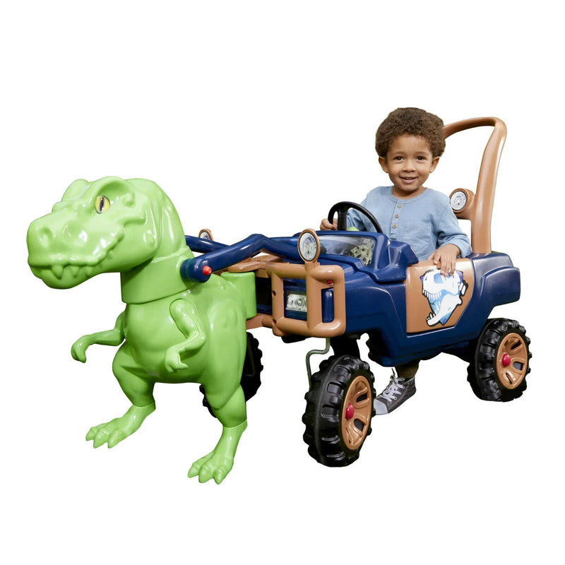 Load image into Gallery viewer, Roaring T-Rex Dinosaur Foot-To-Floor Toddler Truck with Sound Effects

