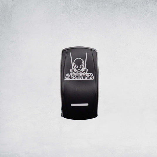 Marshin Whips Illuminated Rocker Switch | Universal LED Control | On/Off Laser-Etched