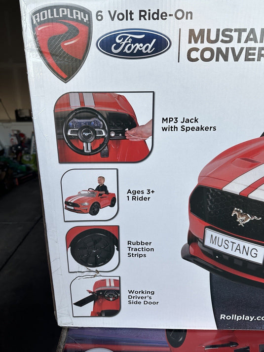 Convertible Mustang GT Electric Ride-On Car for Kids