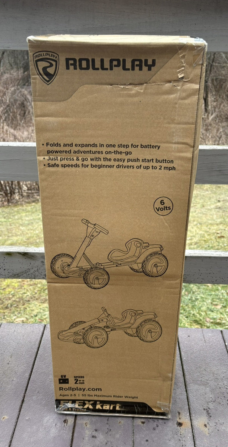 Load image into Gallery viewer, Foldable Rechargeable 6-Volt FLEX Ride-On Kart Toy Vehicle with Music
