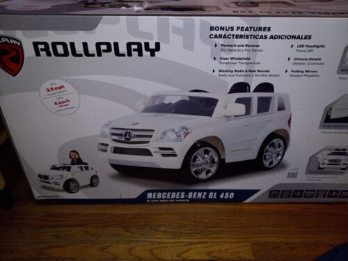 Load image into Gallery viewer, Rollplay Kids 6V Electric White Mercedes-Benz GL450 SUV Power Wheels Ride-On - Brand New in Box
