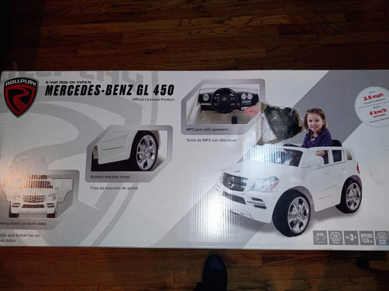 Load image into Gallery viewer, Rollplay Kids 6V Electric White Mercedes-Benz GL450 SUV Power Wheels Ride-On - Brand New in Box
