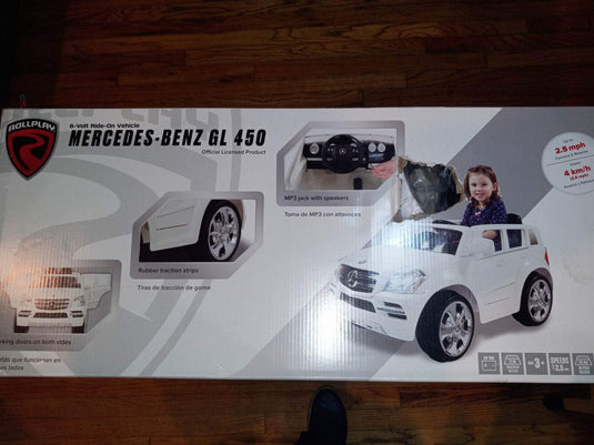 Rollplay Kids 6V Electric White Mercedes-Benz GL450 SUV Power Wheels Ride-On - Brand New in Box