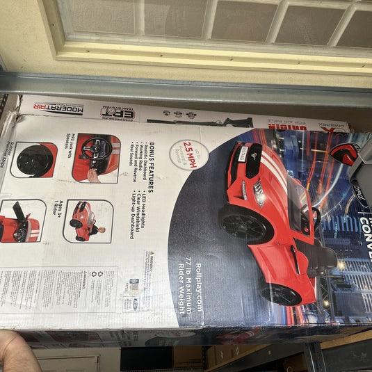 Kids Red Ride-On Ford Mustang Toy Car