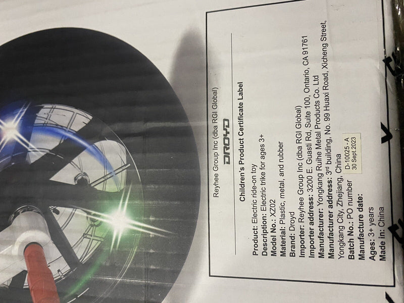 Load image into Gallery viewer, Electric Motorized Kids Tricycle with Parental Speed Control
