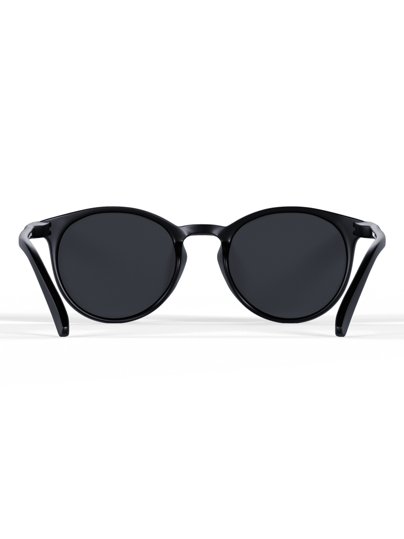 Load image into Gallery viewer, Black Round Polarized Sunglasses - Black Lens UV400 for Men &amp; Women
