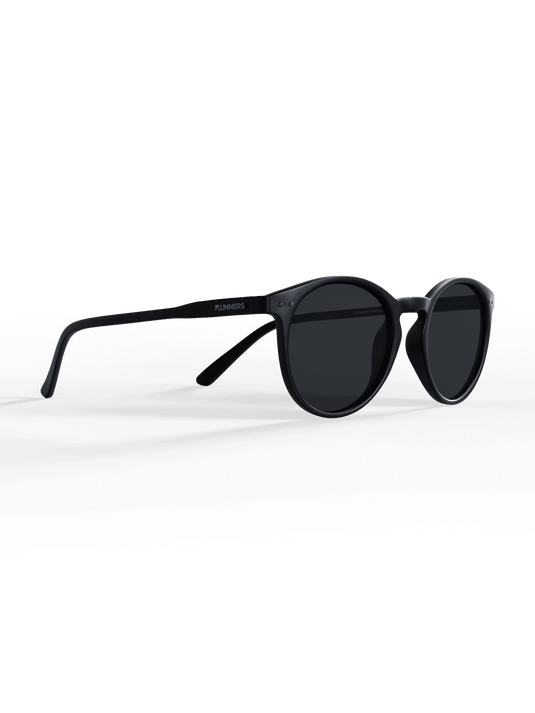 Black Round Polarized Sunglasses - Black Lens UV400 for Men & Women
