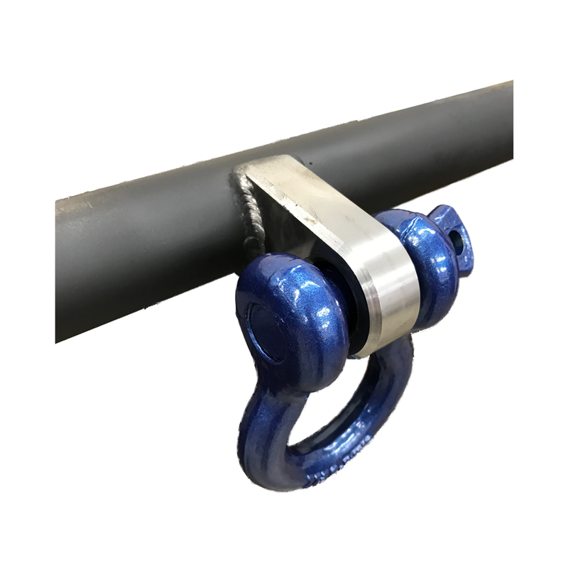 Load image into Gallery viewer, Weld on D-Ring Shackle Clevis Tab Mount 1 3/4 Tubing Mount
