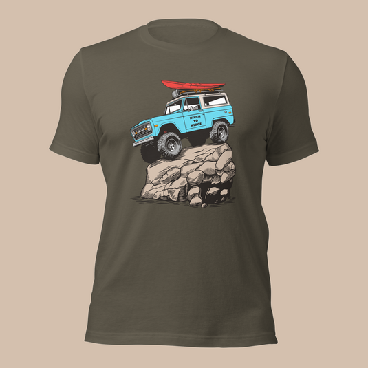 Offroad Classic Men's T Shirt, Army, Asphalt or Grey