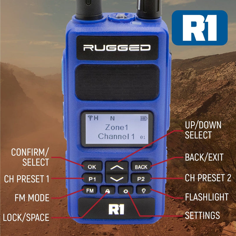 Load image into Gallery viewer, Rugged Radios 2 PACK - R1 Business Band Digital Analog Handheld Radio - By Rugged Radios
