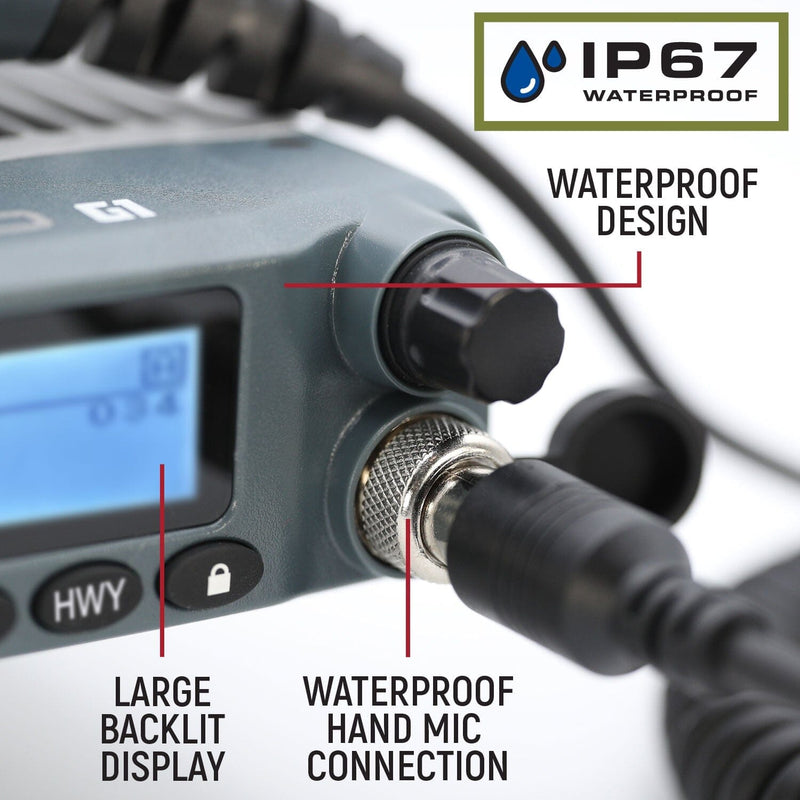 Load image into Gallery viewer, Rugged Radios Radio Kit - Rugged G1 ADVENTURE SERIES Waterproof GMRS Mobile Radio with Antenna
