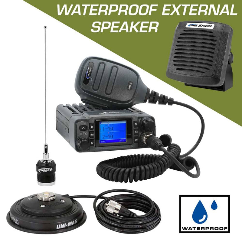 Load image into Gallery viewer, Rugged Radios Adventure Radio Kit - GMR25 Waterproof GMRS Mobile Radio Kit and External Speaker
