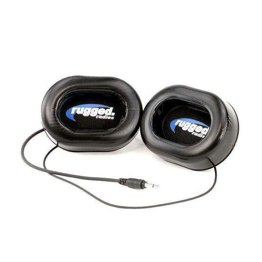 Rugged Radios Alpha Audio Speaker Pods - Velcro Mounting and Gel Ear Pods - Stereo & Mono 3.5mm